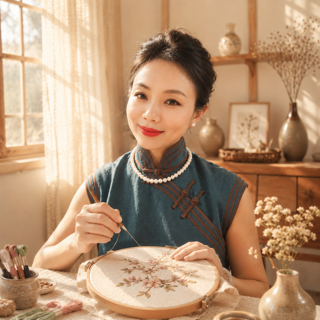 Portrait of Ms. Yue, founder of YUE Atelier